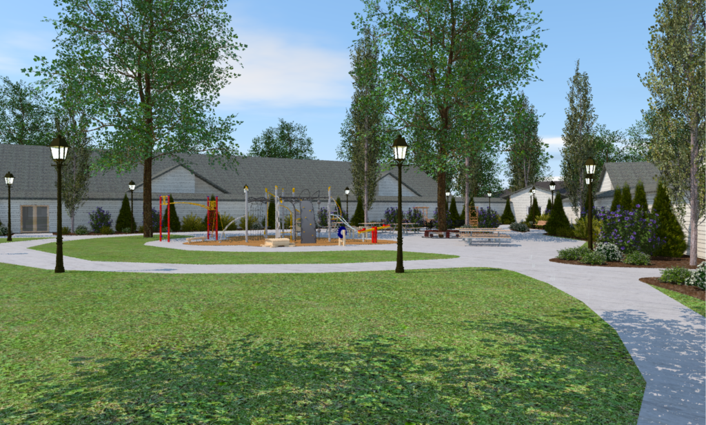 Rendering of a view of the proposed park