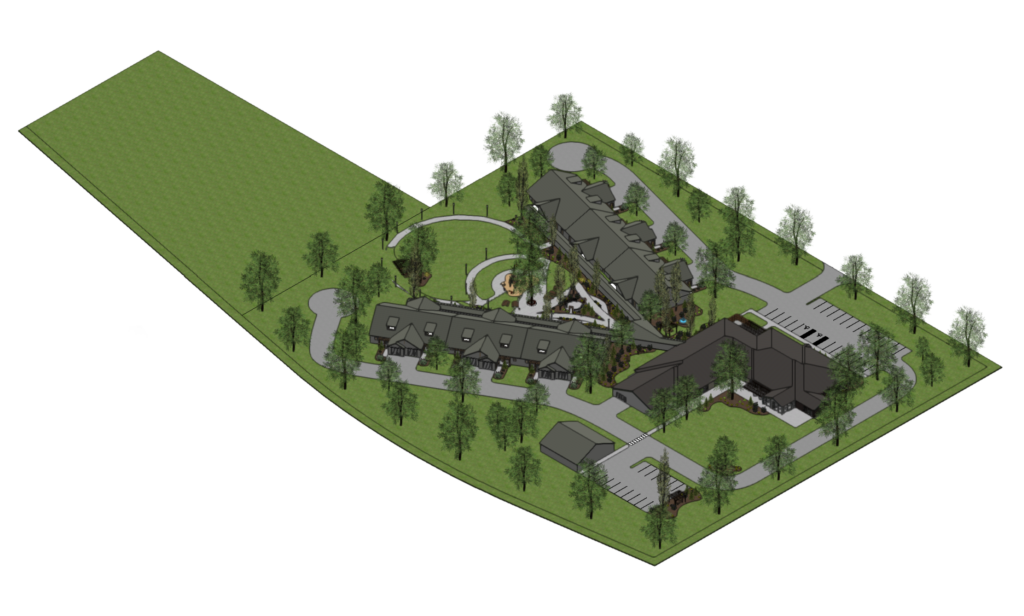Rendering of a top down site view