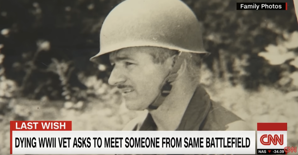 Dying WWII Vet asks to meet someone from same battlefield screenshot from CNN story